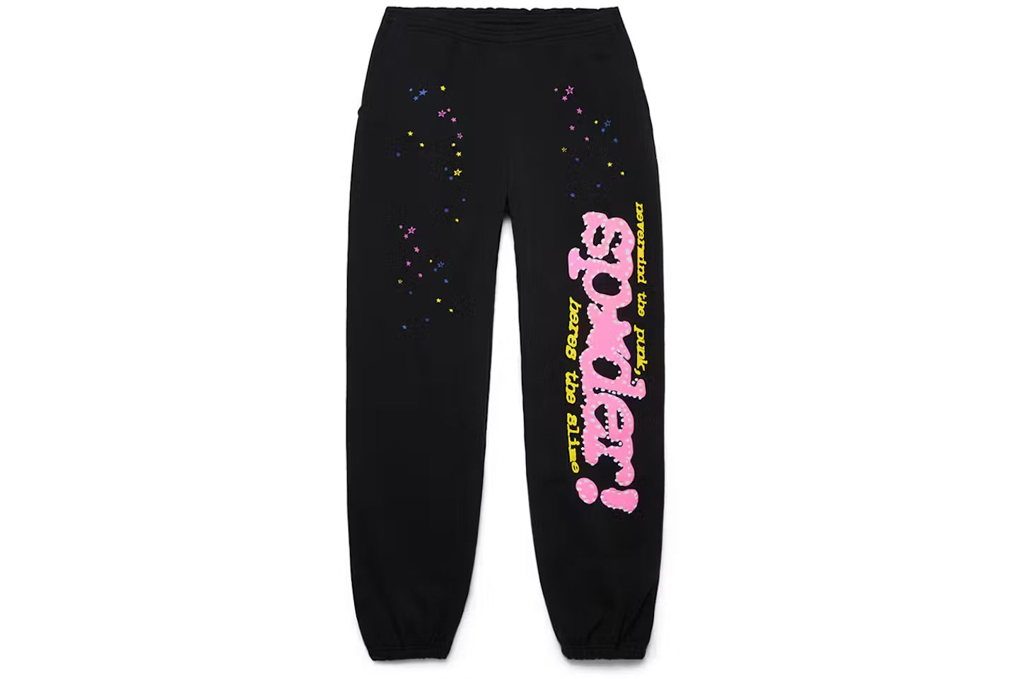 Pink sp5der sweat pants